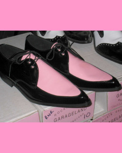 Black and pink patent leather Elvis Jam Shoes