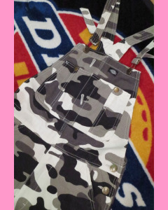 White Camo Dickies Purdon Bib Overall