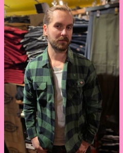 Pine green Dickies New Sacramento Flannel Shir