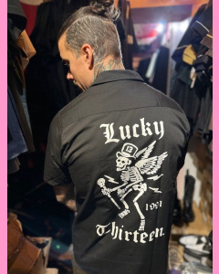 Lucky 13 The Winged Skull Work Shirt