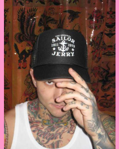 Black Sailor Jerry Trucker Cap