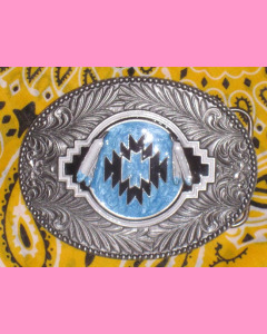 Turquoise Indian Shield Buckle
