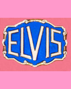 Blue Elvis Rectangle Buckle