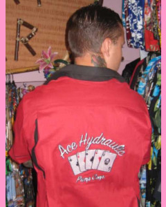 Ace Hydraulic embroidery on the back