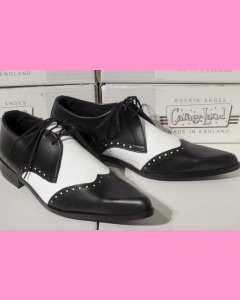 Black and White Brogue Winkle-Pickers